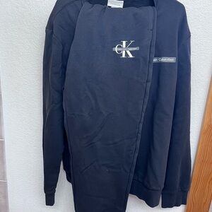 Calvin Klein Black Crewneck Sweater and Sweatpants